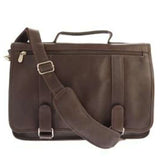 Piel Leather Double Loop Leather Laptop Briefcase - Luggage Base